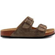 Resim Roy Jones 7001 Unisex Vizon Çift Toka Günlük Terlik Vizon 