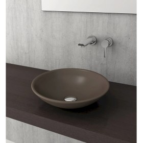 Resim Bocchı Venezıa Çanak Lavabo 40 cm - Mat Kahve 