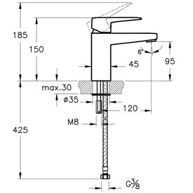 Resim Artema Root Square Lavabo Bataryası Bakır A4273226 