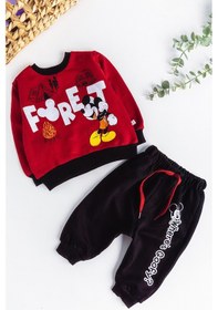 Resim Fare Desenli İkili Erkek Bebek Takım 001 