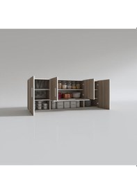 Resim Kenzlife hazır mutfak acus22 crd 060*150*22 mutfak banyo dolabı kapaklı raflı 