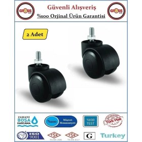 Resim Gross AVM Ofis Koltuk Mobilya Tekerleği - M10 Civatalı Tekerlek - 2 Adet 