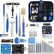 Resim 208 Parça Saat Tamir Alet Seti, Profesyonel Saat Tamir Alet Kiti, Yay Çubuğu, Kayış Bağlantı Serbest Bırakma Aracı, Kasa Açacağı, Tornavida, Cımbız ve Diğer Küçük Saat Tamir Araçları Dahil 