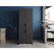 Resim Bohem Çamaşır Ve Kurutma Makinesi Dolabı Banyo Dolabı Füme Füme 