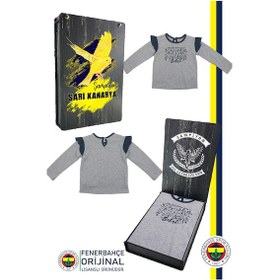 Resim Fenerium Fenerbahçe Lisanslı Uzun Kol Lacivert Bebek Sweat Hediyelik Ahşap Kutulu Gri 