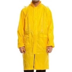 Resim Kapüşonlu Sarı Pvc Yağmurluk Xxl 