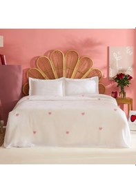 Resim Karaca Home Amour Melody Çift Kişilik Müslin Pike Takımı Beyaz Beyaz 