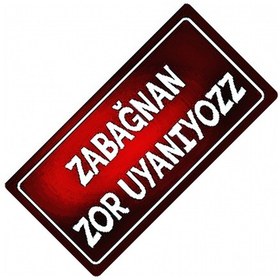 Resim Zor Uyanıyozz Yazılı Sök-tak-pratik Vantuzlu Yeni Nesil Dekor Pl 