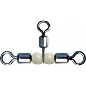 Resim Fırdöndü Rolling Swivel Crossline Pear Beads 3lü Boncuklu - 10x12 