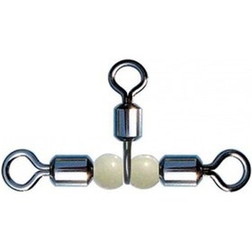 Resim Fırdöndü Rolling Swivel Crossline Pear Beads 3lü Boncuklu - 10x12 