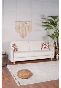 Resim Bohem's Koltuk Üç Kişilik Koltuk Krem Krem 