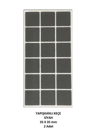Resim Zemin Koruyucu, 35x35 Mm Keçe, Siyah 2 Adet Siyah 