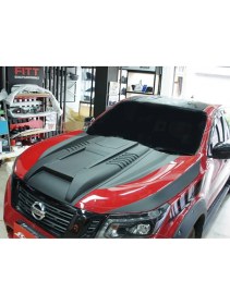 Resim MKG Nissan Navara Scoop Kaput Şişirme Koruma Mat Siyah 2015 + 