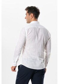 Resim Ada Şile Bezi Uzun Kol Yazlık Erkek Gömlek Beyaz 3001 Beyaz 