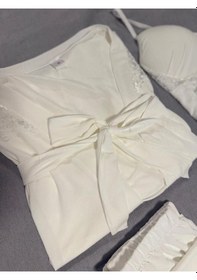 Resim Kutulu Beyaz Altılı Penye Ultra Lüks Çeyiz Seti Muhteşem Beyaz 