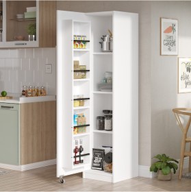 Resim Yurudesign Vena Çok Amaçlı Dolap Kiler Dolabı VA1-W Erzak Dolabı 