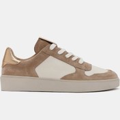 Resim Lunetta Kadın Vizon Hakiki Süet Deri Sneaker Vizon 