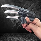 Resim Sivri Metal Pençelerle Katlanabilir Parmak Uzatıcı - Siyah ve Gümüş, Dayanıklı Plastik, Kostüm ve Rol Oyunculuğu için İdeal, Kostüm Aksesuarı | Parmak Uzatıcı | Dayanıklı Plastik, Parmak Giyimi 