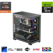 Resim Eternal Power Ryzen 7 9800X3D 32GB Ddr5 1tb M.2 Rtx 5070Tİ B850 Wıfı 750W 240M 