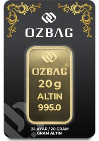 Resim AgaKulche 24 Ayar 20 gr 995 Özbağ Külçe Altın 