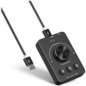 Resim Hombey Usb Ses Kontrol Cihazı, Bluetooth 5.1 Verici, Usb Çalar, Dış Ses Kartı, 3.5mm Çift Kulaklık, Type-c, Siyah 