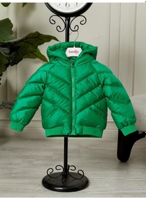 Resim Erkek Bebek Kapüşonlu Kışlık Mont 51332 Yeşil 