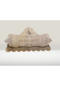 Resim Kişiye Özel Ahşap Masa İsimliği Hediyelik Eşya 