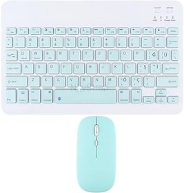 Resim NovStrap Huawei Honor Pad 8/9 / X8 / X8A / X8 PRO / X9 ile Uyumlu Bluetooth Klavye Mouse Seti YEŞİL AÇIK 