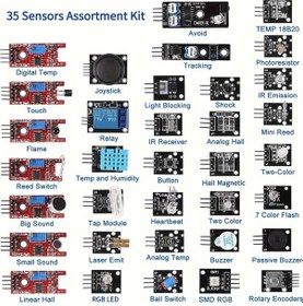 Resim Sunshine022 35 Parçalı Sensör Modülleri Seti Arduino Raspberry Pi Robot Projeleri Başlangıç Kiti 