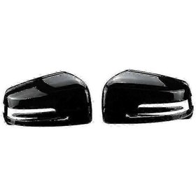 Resim Cla Gla Ces Sınıfı W204 W212 W221 2009 - 2013 Parlak Siyah Kapı Aynası Kapakları 