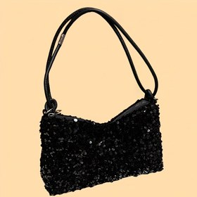 Resim Erkekler ve Kadınlar İçin Parlayan Payetli Tote Çanta - Trendy Kore Stili, Ayarlanabilir Askılı, Dışarı Çıkma ve Günlük Kullanım İçin Mükemmel, Her Zaman Taşınan Çanta|Trendy Tote|Parlayan Detaylar, Küçük Çapraz Çanta 