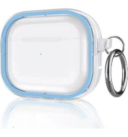 Resim Pileli Store Movenchy Airpods Pro 2 (2.nesil) Shiny Şeffaf Kılıf - Sierra Blue 