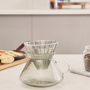 Resim Karaca Winx Borosilikat Cam Dripper/Filtre Kahve Demleme Ekipmanı Gri 650 ML 