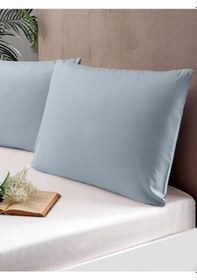 Resim Pierre Cardin 2'li Pamuk Saten Yastık Kılıfı Gri 