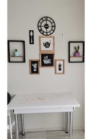 Resim woodhomeworks Gerçek Ahşap Mutfak Dekor Raflı 