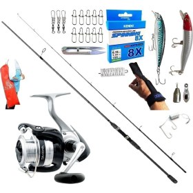 Resim Okuma Wave Up 270CM 10-40GR Daiwa Strikeforce 2500 Rapala Maket Balık Spin Olta Takımı Seti 