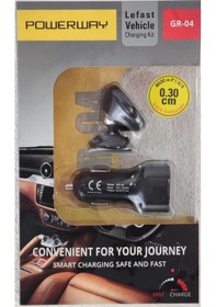 Resim Powerway Gr-04 Araç Şarj Seyahat Kiti Iphone+Mıcro Kablo 