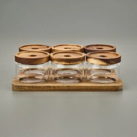 Resim Mediterian 6'lı Kahvaltılık Takımı, Kahverengi/Şeffaf, 29x19,5 cm, Renkli ve Şık Set 