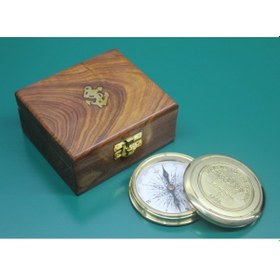 Resim Periboia Ahşap Kutulu Pirinç Pusula Model 9 