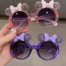 Resim 1 adet Moda Kristal Yay Moda Gözlükleri - Moda Karikatür Tasarımı, Parlak Mor ve Pembe Çerçeveler, Paskalya, Sevgililer Günü, Doğum Günü için Mükemmel | Aile, Arkadaşlar veya Partner için İdeal Hediye 