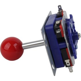 Resim Wezone Kırmızı Uzun Kolu Oyun Joystick'i - 2/4/8 Yönlü İşlevli, Anti-kayma Somunlu, Arcade Ve Savaş Konsolları İçin, Dayanıklı Çelik Vuruşlu, 1.000.000 Döngü Test Edilmiş Mikro Anahtar 