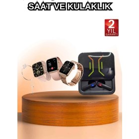 Resim Zero Land Ds-Derin Wireless Şarjlı Akıllı Saat ve Dijital Göstergeli Kablosuz Bluetooth Kulaklık Nabız Ölçer 