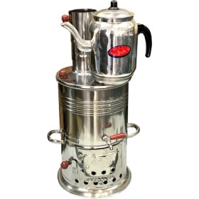 Resim Odunlu Semaver ve Demlik Takımı 3,5 Litre 