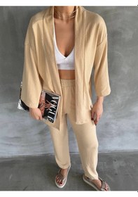 Resim Bürümcük Kumaş Yakım Bej 