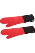 Resim Epinox 2 adet - 1 Çift Silikon Fırın Eldiveni Yanmaz , Yapışmaz , Sağ - Sol Takım - KIRMIZI - 41,5 cm 