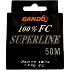 Resim Bando Süperline %100 Fluorocarbon Misina 0.21mm - 50mt - 3.8kg 