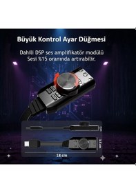 Resim Midex Mx-2020-stb Gaming 7.1 Ses Kartı Ve Mikrofon Seti Canlı Yayın Lol Pubg 