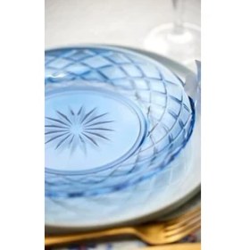 Resim Glas Sorrento Cam Tabak 4 Adet Çap:21 cm Mavi 