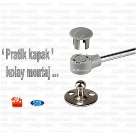 Resim Std Piston Dolap Kapak Amortisörü Gazlı Kapak Pistonu 100n 