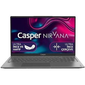 Resim Casper Nirvana X600.5500-8E00T-G-F R5-5500U 8 GB 500 GB SSD 15.6" W11H Dizüstü Bilgisayar 